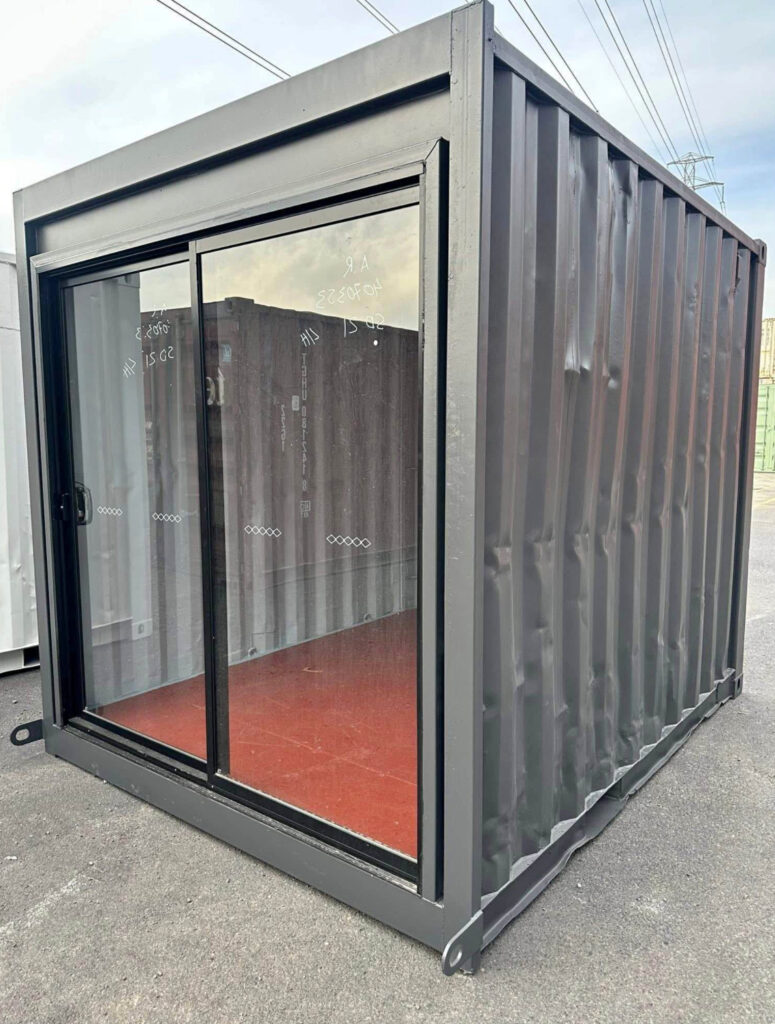 10ft x 8ft Shipping Container with Glass Sliding Door for sale Australia